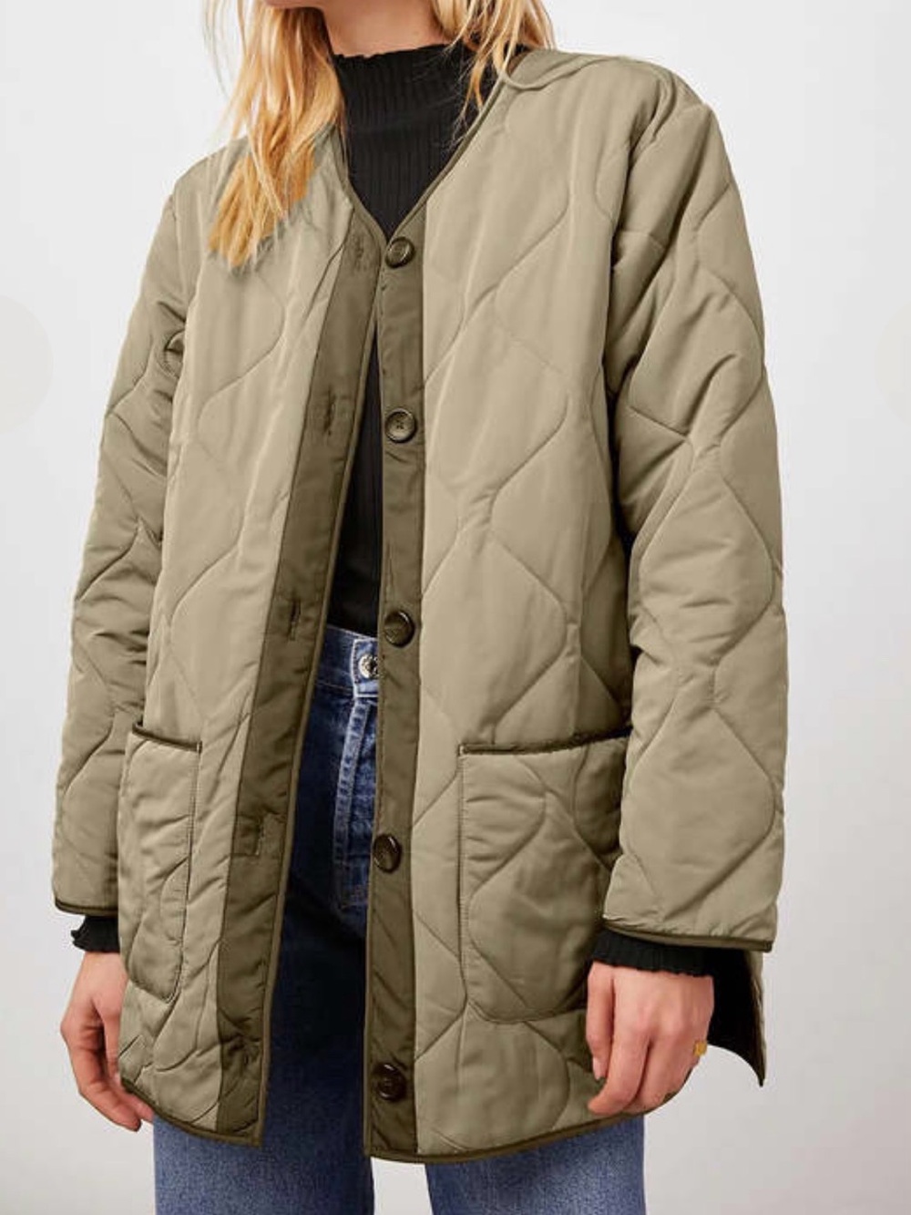 Rails Elin Quilted Jacket Sage